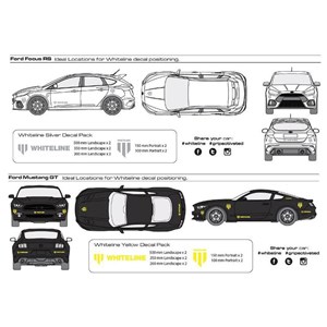 Whiteline Sticker Kit 10-deler, Universal