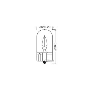 Lysp&#230;re OSRAM ORIGINAL W3w W2,1x9,5d, Kj&#248;ret&#248;y bakd&#248;r, Sideinstallasjon, Fotrom