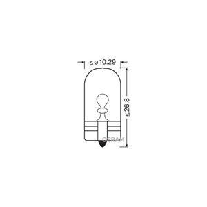 Lysp&#230;re OSRAM ORIGINAL Wy5w W2,1x9,5d, Foran, Ytterspeil, Foran eller bak, Sideinstallasjon, Skvettskjerm