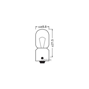 Lysp&#230;re OSRAM ORIGINAL T4W BA9s, Bak, Sideinstallasjon