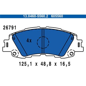 Bilde av Bremseklosser Sett, Framaksel, Toyota Yaris, 04465-k0020