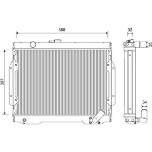 Radiator, motorkj&#248;ling