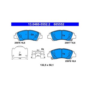 Bilde av Bremseklosser Sett, Framaksel, Hyundai I10 I, I10 Ii, I10 Iii, I10 Sedan Ii, 58101-b9a35, 58101-k7a00