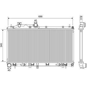 Radiator, motorkj&#248;ling