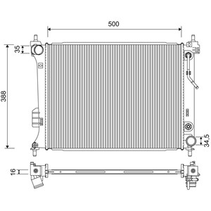 Radiator, motorkj&#248;ling