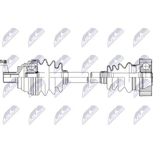 Drivaxel framaxel vänster audi a3 a3 sportback skoda octavia ii octavia combi ii vw golf v golf plus v jetta iii jetta iv 1K04