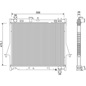 Radiator, motorkj&#248;ling