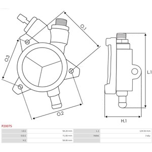 Reparatorsett, undertrykkspumpe (bremsesystem)