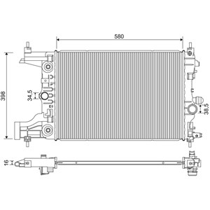 Radiator, motorkj&#248;ling