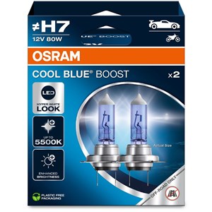 Halogenp&#230;re Osram Cool Blue Boost H7 PX26d, Universal