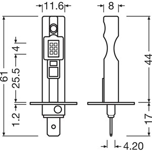 ledp&#230;re Osram LEDriving HL EASY H1, P14.5s, Universal