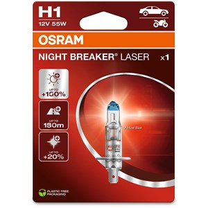 Halogenlampe Osram Night Breaker Laser H1 P14.5s, Universal