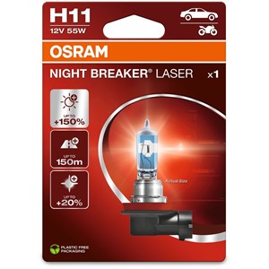 Halogenlampe Osram Night Breaker Silver H11 PGJ19-2, Universal