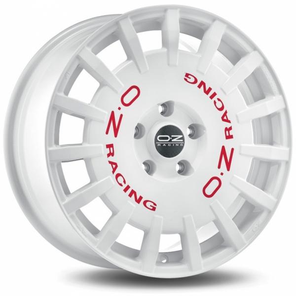 OZ Rally Racing White Red Lettering Felg